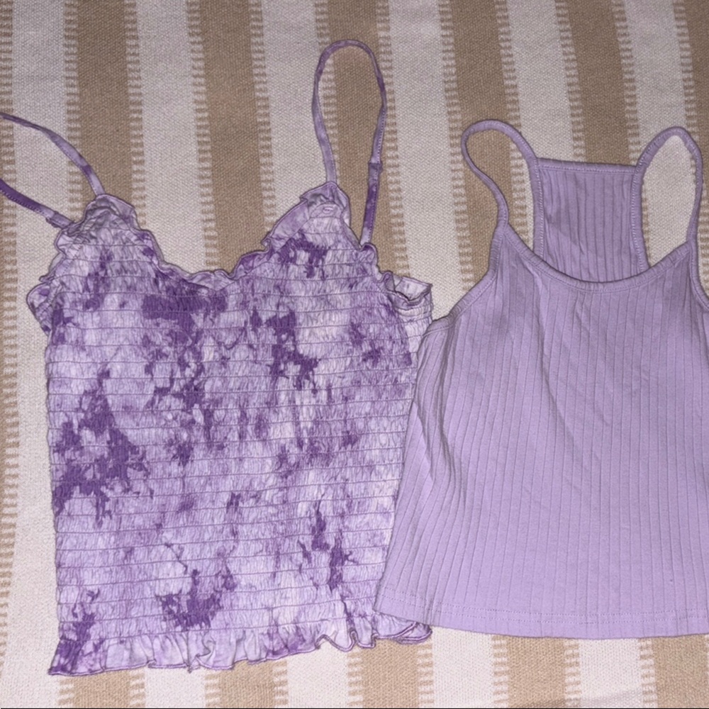 Freshman Purple Ribbed Camisole Top